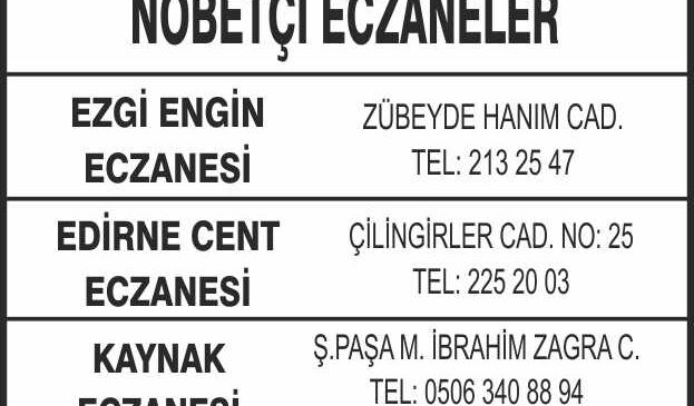 Nöbetçi Eczaneler