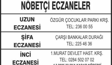 Nöbetçi Eczaneler