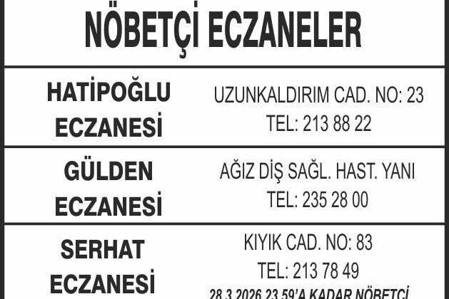 Nöbetçi Eczaneler