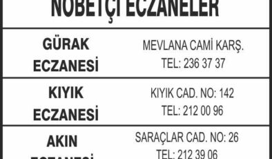 Nöbetçi Eczaneler