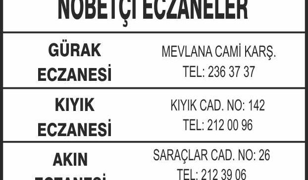 Nöbetçi Eczaneler