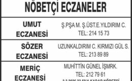 Nöbetçi Eczaneler
