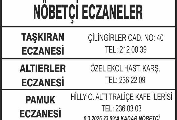 Nöbetçi Eczaneler