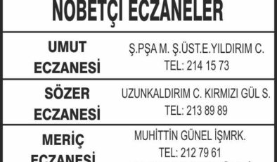 Nöbetçi Eczaneler