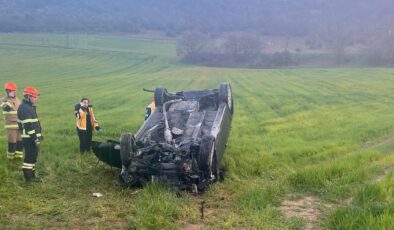 Otomobil takla attı, sürücü öldü