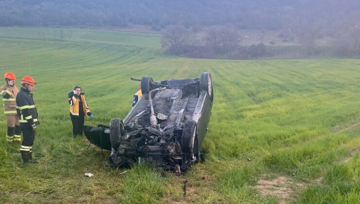 Otomobil takla attı, sürücü öldü