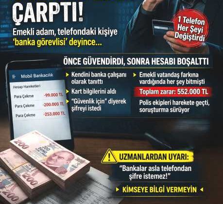 Sahte bankacı 552 bin lira çarptı