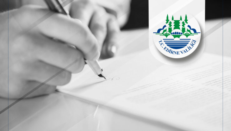 Edirne Valiliği’nde resmi ilan genelgesi!