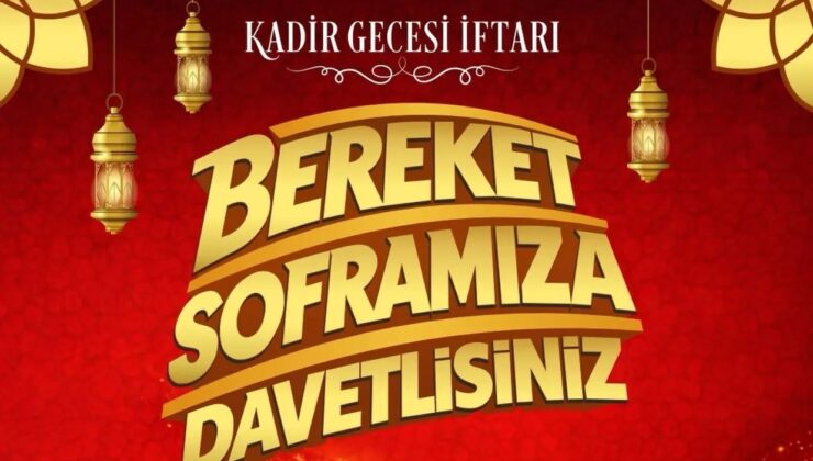 Kadir Gecesi iftarı Selimiye Meydanı’nda