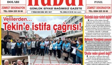 17 Nisan 2026 Cuma Hudut Gazetesi