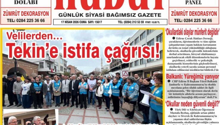 17 Nisan 2026 Cuma Hudut Gazetesi