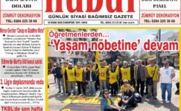 18 Nisan 2026 Cumartesi Hudut Gazetesi
