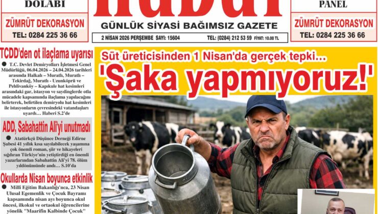 2 Nisan 2026 Perşembe Hudut Gazetesi