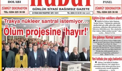 20 Nisan 2026 Pazartesi Hudut Gazetesi