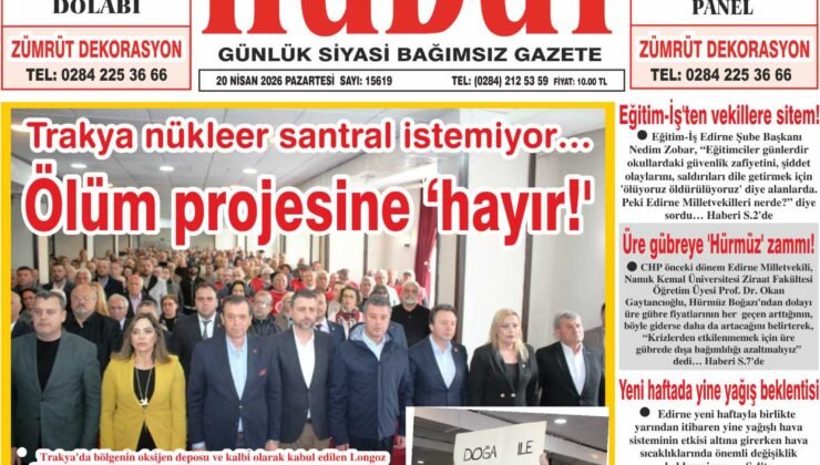 20 Nisan 2026 Pazartesi Hudut Gazetesi