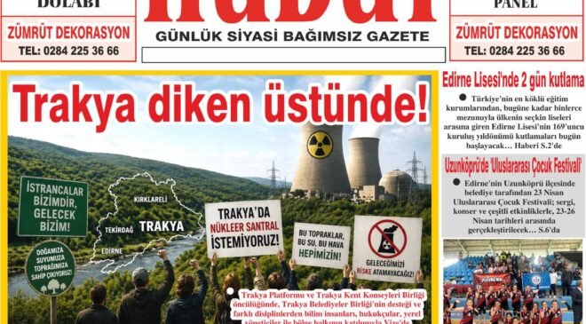 22 Nisan 2026 Çarşamba Hudut Gazetesi