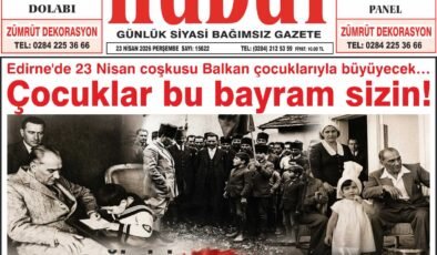 23 Nisan 2026 Perşembe Hudut Gazetesi