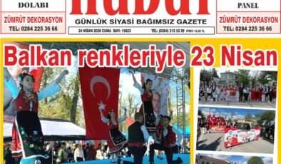 24 Nisan 2026 Cuma Hudut Gazetesi
