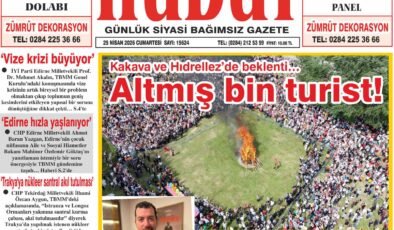 25 Nisan 2026 Cumartesi Hudut Gazetesi