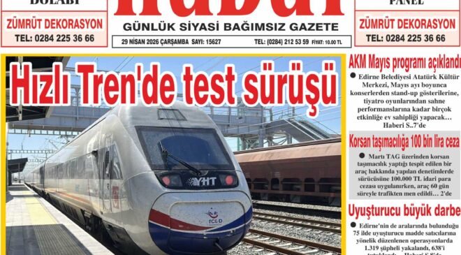 29 Nisan 2026 Çarşamba Hudut Gazetesi