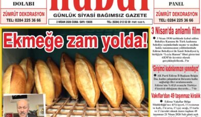 3 Nisan 2026 Cuma Hudut Gazetesi