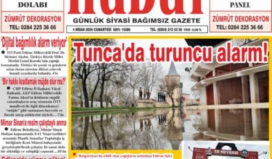 4 Nisan 2026 Cumartesi Hudut Gazetesi