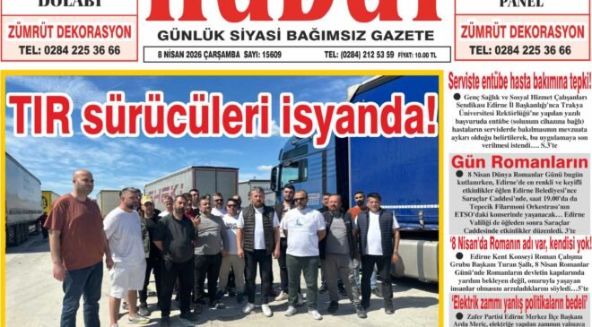 8 Nisan 2026 Çarşamba Hudut Gazetesi