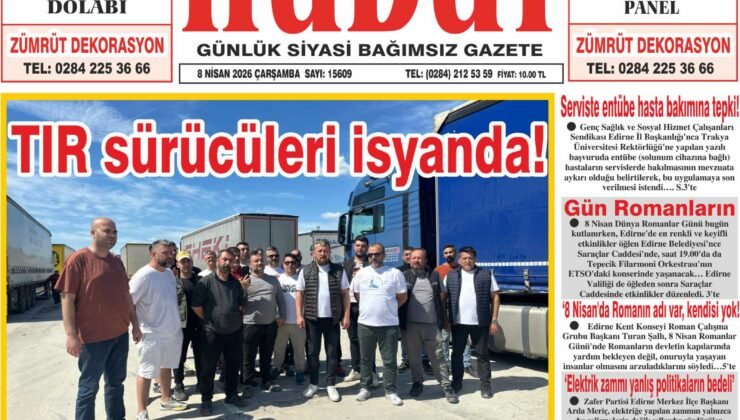8 Nisan 2026 Çarşamba Hudut Gazetesi