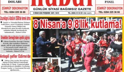 9 Nisan 2026 Perşembe Hudut Gazetesi