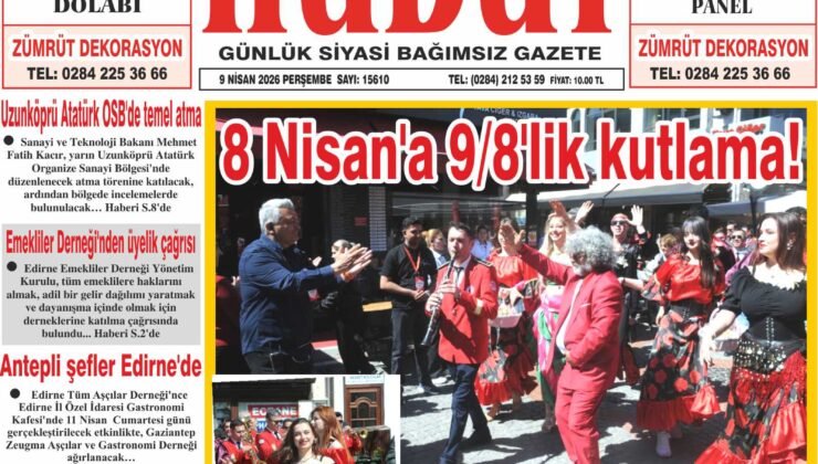 9 Nisan 2026 Perşembe Hudut Gazetesi