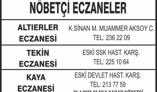Nöbetçi Eczaneler