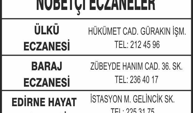 Nöbetçi Eczaneler