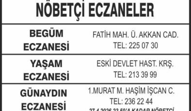 Nöbetçi Eczaneler