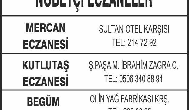 Nöbetçi Eczaneler