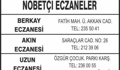 Nöbetçi Eczaneler