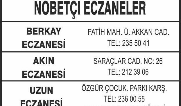 Nöbetçi Eczaneler