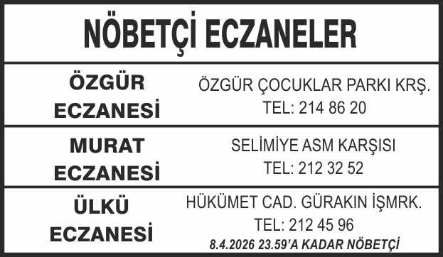 Nöbetçi Eczaneler