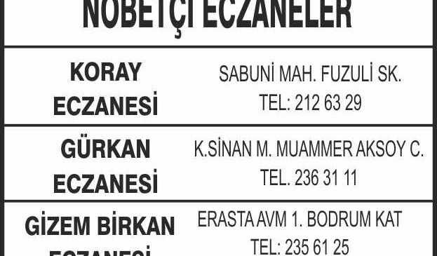 Nöbetçi Eczanesi