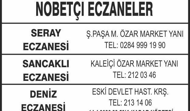 Nöbetçi Eczaneler