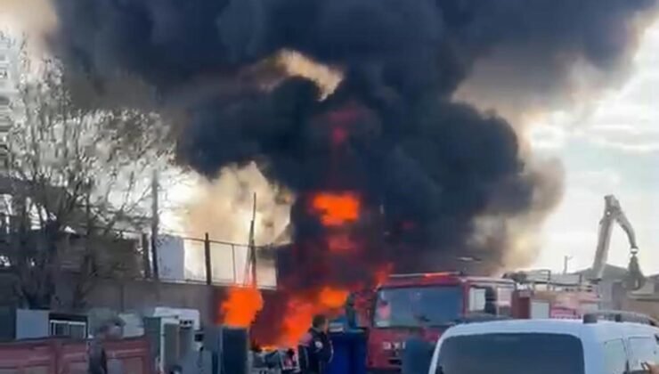 Hurdacıda korkutan yangın!