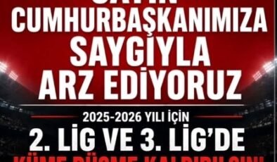 ‘Küme düşme kaldırılsın!