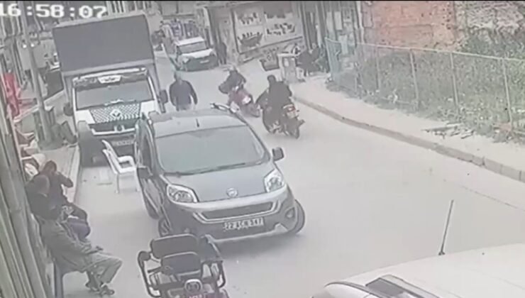 Motosiklet kazası kamerada