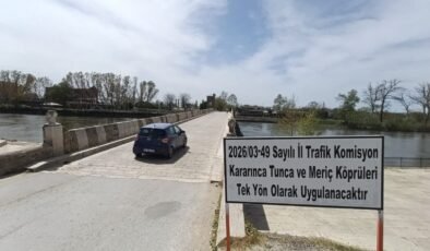 Karaağaç yolu 1 Ekim’e kadar tek yön!