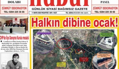 11 Mayıs 2026 Pazartesi Hudut Gazetesi