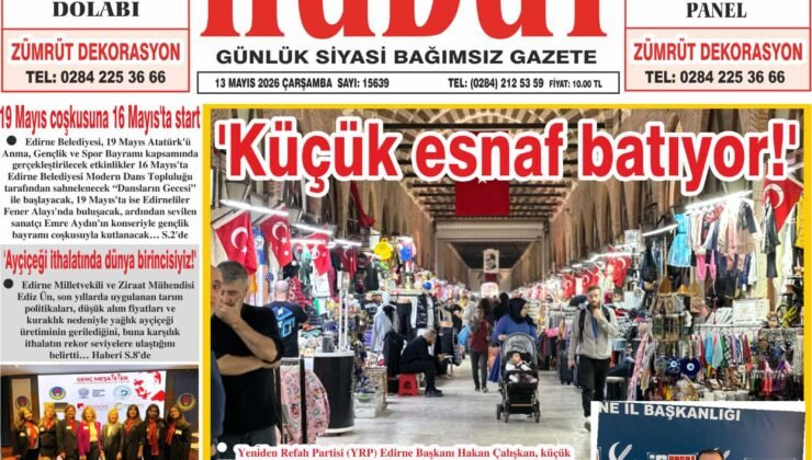 13 Mayıs 2026 Çarşamba Hudut Gazetesi