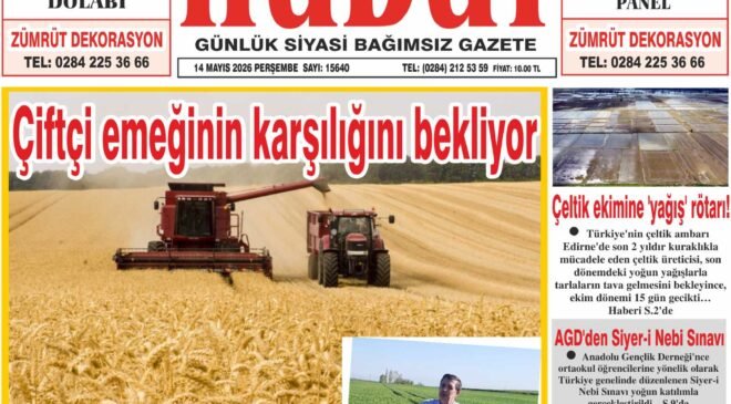 14 Mayıs 2026 Perşembe Hudut Gazetesi