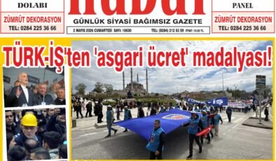 2 Mayıs 2026 Cumartesi Hudut Gazetesi