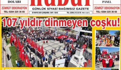 20 Mayıs 2026 Çarşamba Hudut Gazetesi