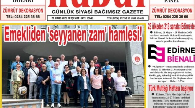 21 Mayıs 2026 Perşembe Hudut Gazetesi