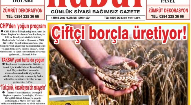 4 Mayıs 2026 Pazartesi Hudut Gazetesi